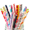 Customized degradable straw Best selling durable environmental protection milk tea drinks straw Fruit pattern straw