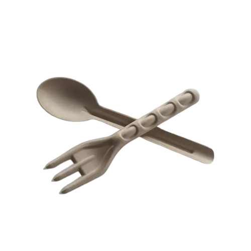 Natural Compostable Paper Spoon Cutlery Utensil Sets Biodegradable Disposable 