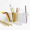 Biodegradable color pla paper bendable for straw colored drinking bubble tea clear plastic straw