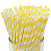 High quality Disposable paper straw coarse degradable straws striped pink drink juice paper straw manufacturers