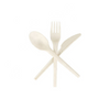 Wholesale Natural Biodegradable Bulk Bagasse Spoon forks knives Disposable Sugarcane Paper Cutlery