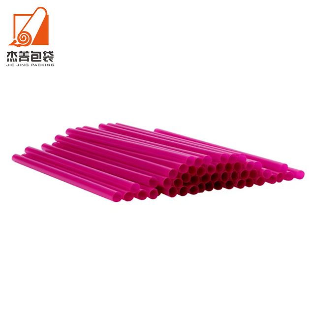 Customized size pla disposable straight red coloured drinking straws for juice