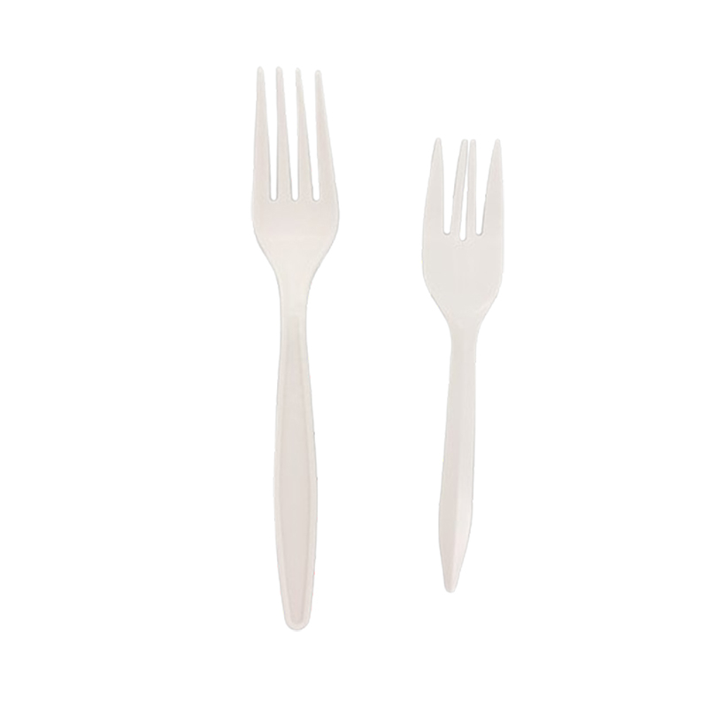 Wholesale Convenient Environment Friendly Corn Starch 8 Inch Disposable Takeaway Fork With Good Quality Tableware