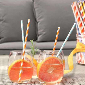 Biodegradable Colored Paper Straws with Colorful Mood Drinking Decoration Straws