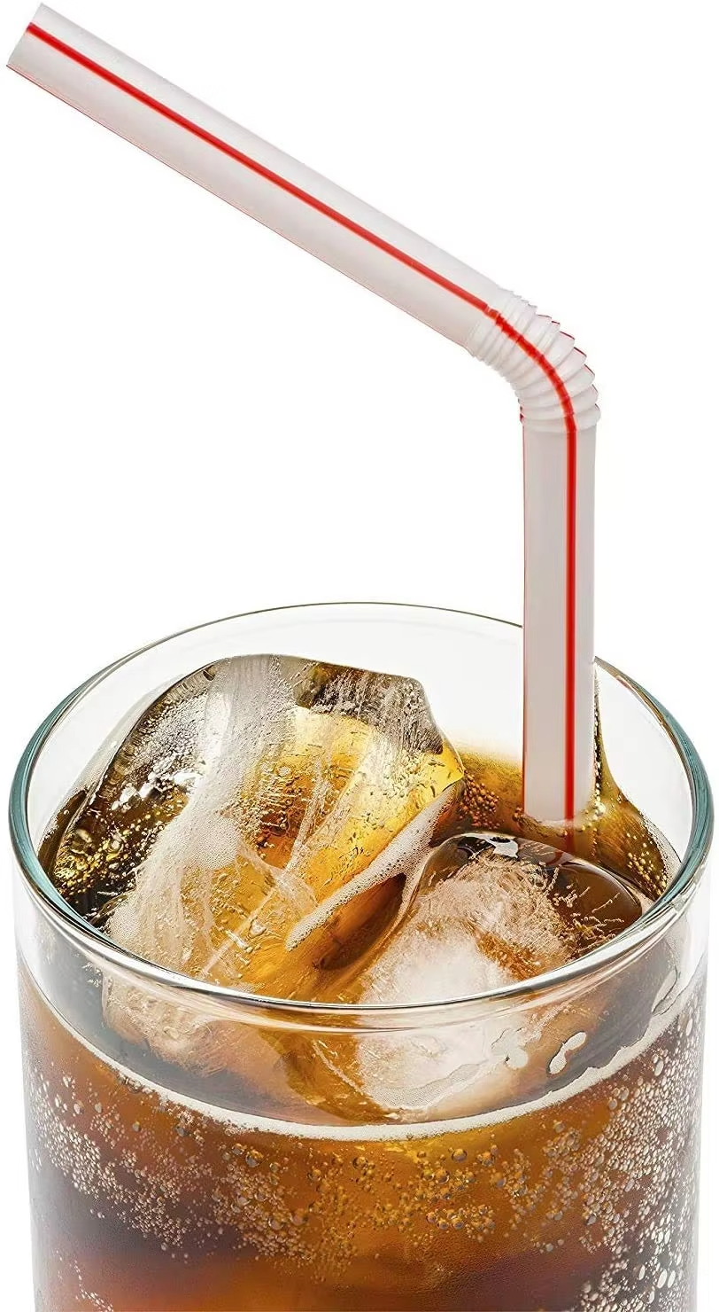 Fuling Free Sample Flexible Colorful Disposable Plastic Straws for Home Parties