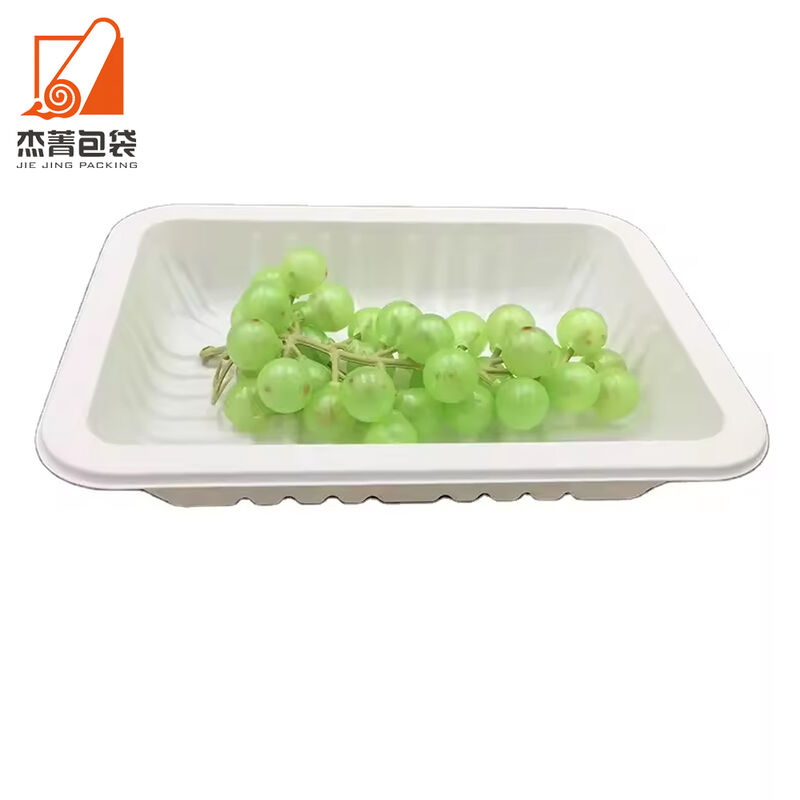 Biodegradable Disposable Food Packaging Tray Supermarket Cornstarch Food Container