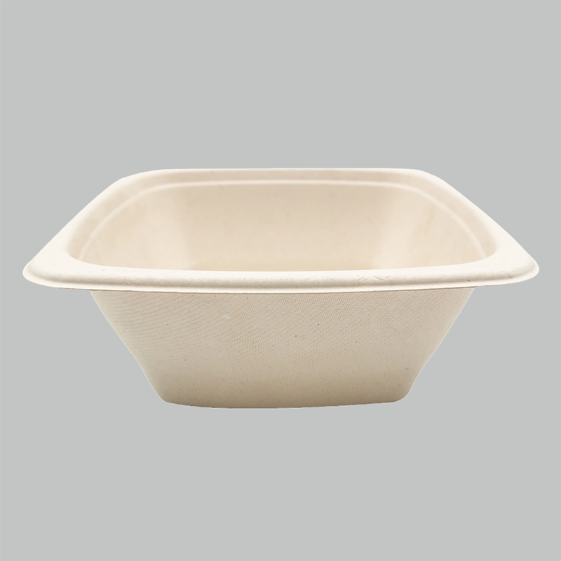 40 OZ Biodegradable Disposable Paper Tableware Sugarcane Bagasse Pulp Salad Bowl