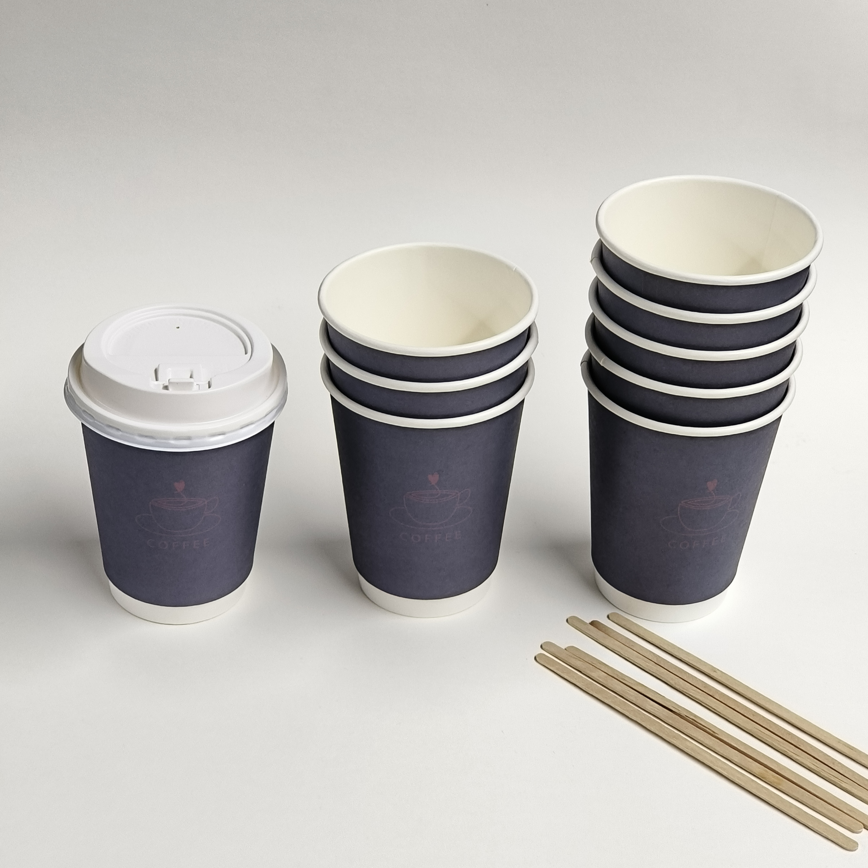 Biodegradable cup_double wall biodegradable coffee cup_disposable hot biodegradable paper cup