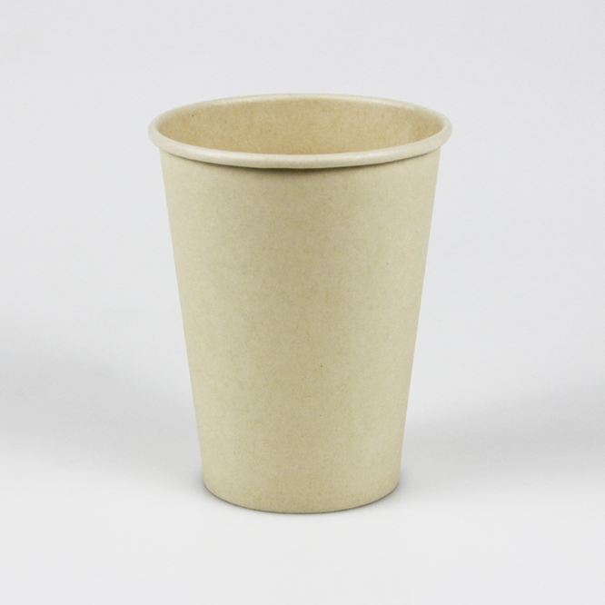 Biodegradable Disposable Printed Design Compostable Bamboo Pulp Paper Cups with lids