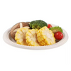 178ml disposable dinnerware plate corn starch eco friendly single use white round plates disposable food serving plate