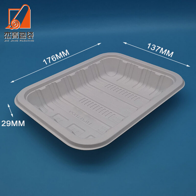 Customize Logo Size Compostable Biodegradable Corn Starch Meat Tray High quality