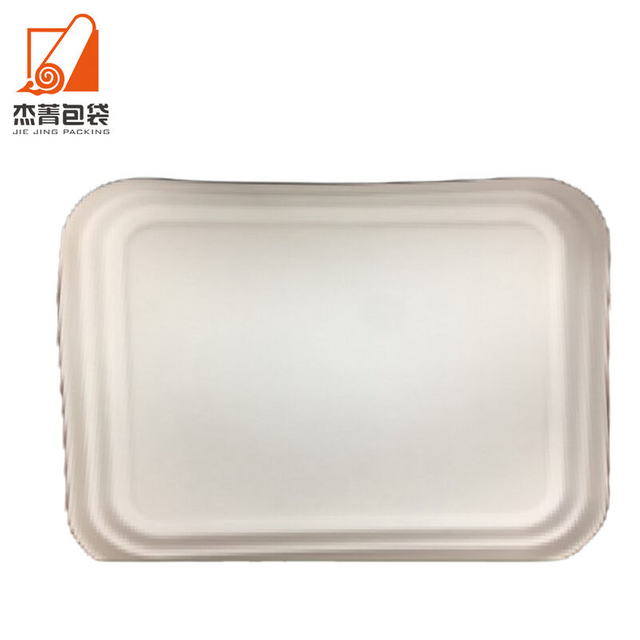 Biodegradable 100% Compostable White Disposable Sugarcane Restaurant Plate Heavy Duty 4 compartment box lid