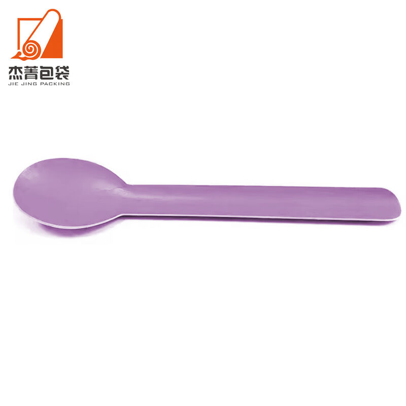 Disposable Eco-friendly Biodegradable Dinnerware Ice Cream Paper Spoons Easy Party Enjoyment