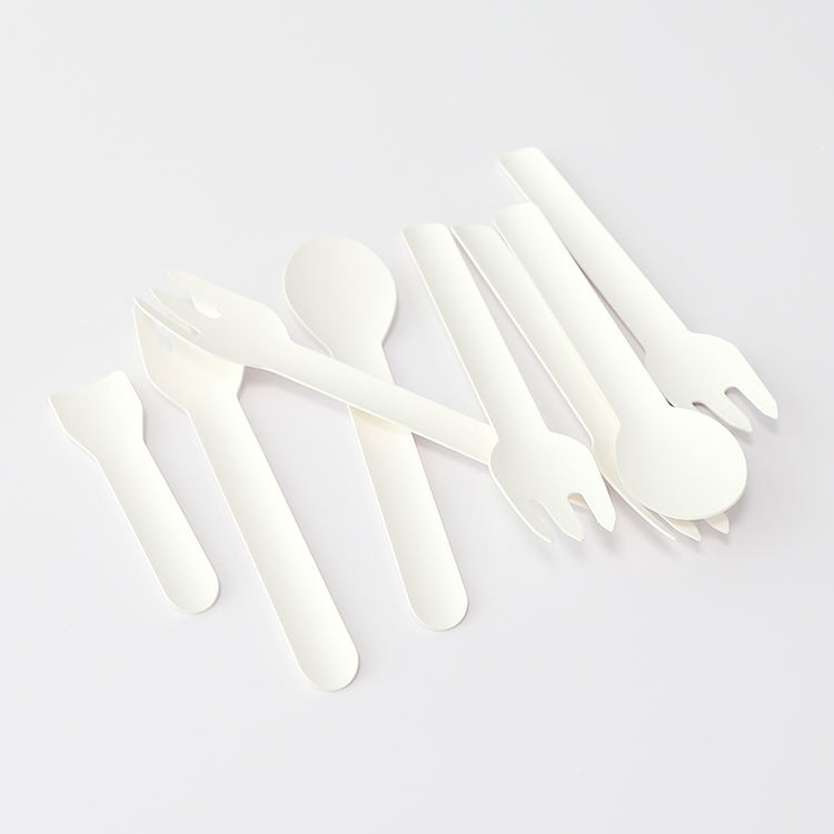 Paper Knife Fork Spoon Set Disposable Paper Cutlery for Party Picnic