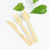Travel cutlery set biodegradable cutlery Wooden spoon knife fork napkin in a paper wrap