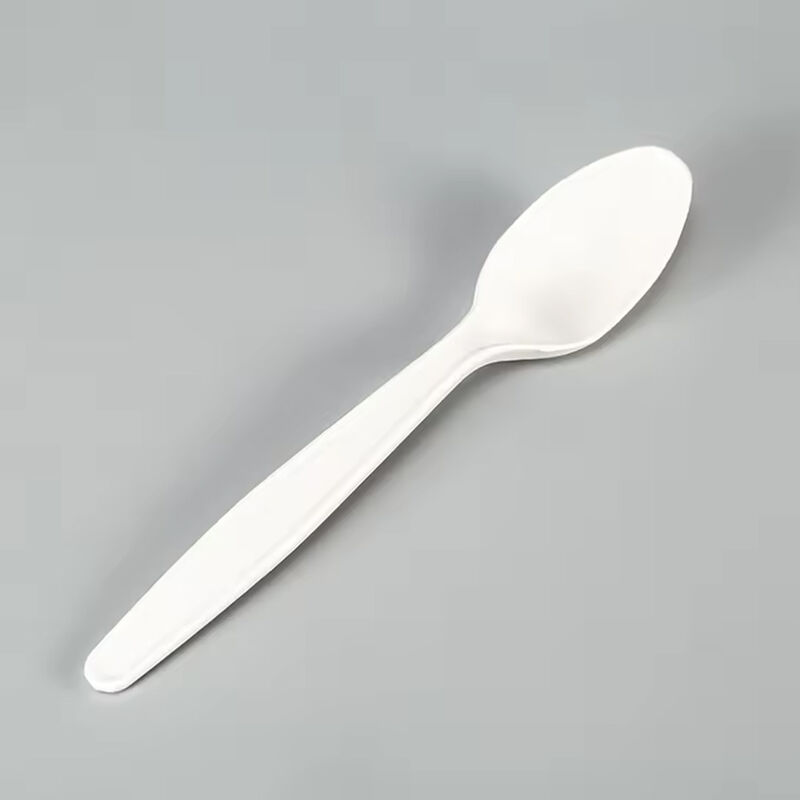 Natural Eco-friendly Cornstarch Spoon Food grade Biodegradable Dinner Tableware Disposable Cutlery Spoon