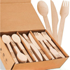 100% Compostable Birch Wood Mini Wooden Spork 4 Inch Bulk Disposable Fork Spoon 2 In 1 Utensil For Picnic