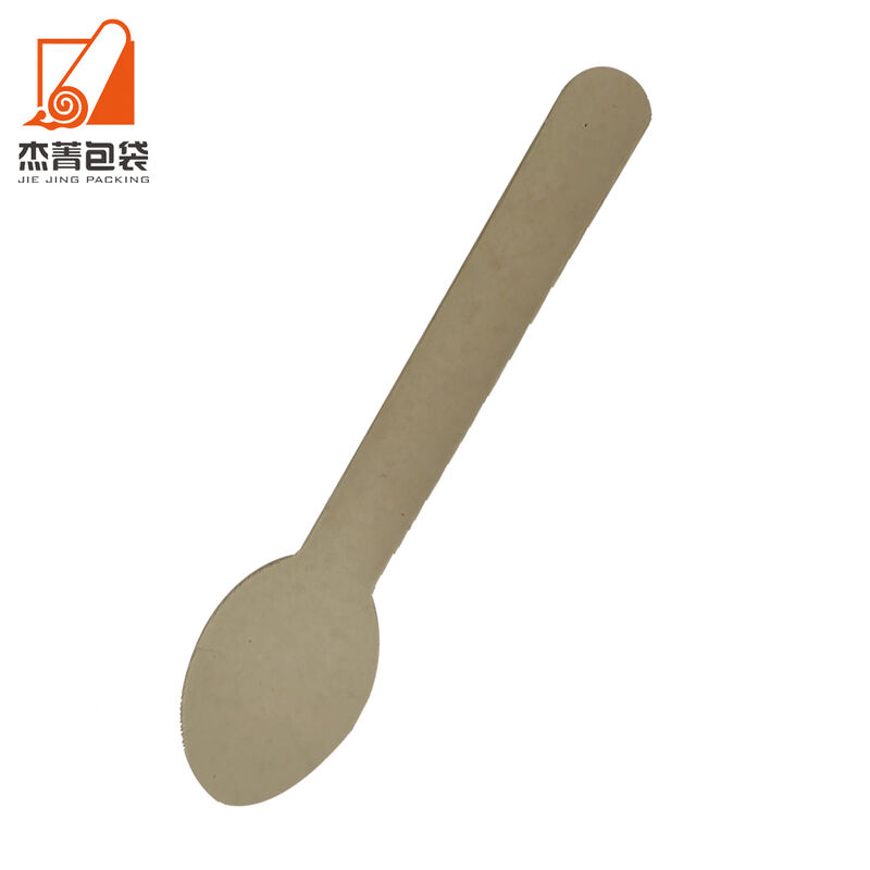 Biodegradable Compostable Sugarcane Bagasse Cutlery Spoon Set Food Grade Dinnerware for Party Desserts