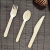 Factory Custom Eco Friendly recyclable 140 mm Disposable Wooden Cutlery set food wooden Spoons Forks Knives