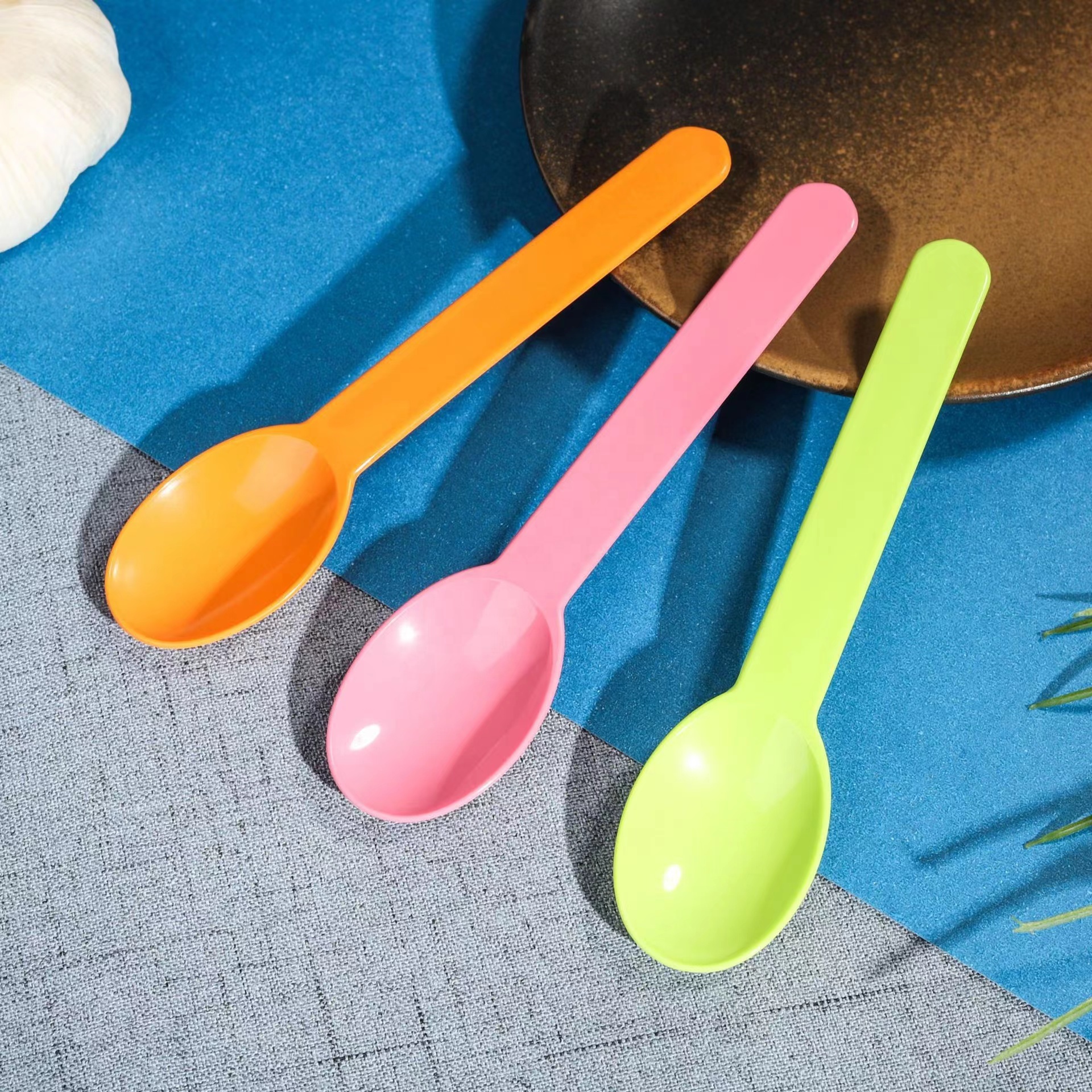 Eco-friendly disposable yogurt scoop Colorful biodegradable cornstarch scoop