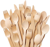 Wholesale Eco Friendly Disposable Biodegradable Wooden Cutlery Fork Knife Spoon Tableware Set
