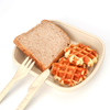 2024 Food Grade Bagasse Sugarcane Pulp Paper Spoon Folk Knife Set Eco Friendly Disposable Biodegradable Cutlery For Parties