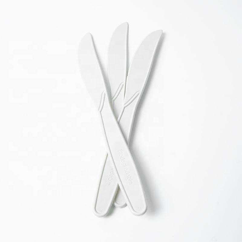 Compostable Cutlery Biodegradable Corn Starch Disposable Plastic Tableware Sets Spoon Knife And Fork
