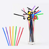 6mm Diameter Bendable Sugarcane PLA Straws Bright Colorful PP Drinking Straws for Camping and Restaurants Bar Accessories