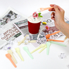 Individually Wrapped Cutlery Disposable Ice Cream Spoon PLA Colorful Ice Cream Tasting Spoons