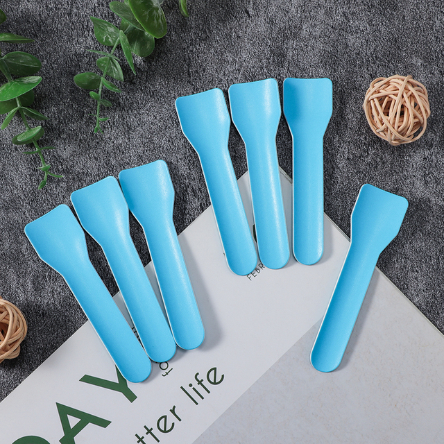 Papier 95 mm Eis löffel Einweg kuchen Papier löffel