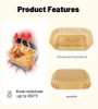 Air Fryer Disposable Paper Liners 100PCS 22x14cm Fit Dual Air Fryers Rectangle Non-stick Baking Parchment Paper Oil-proof