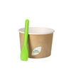 Biodegradable Compostable PLA Individually Wrapped Ice Cream Gelato Spoon