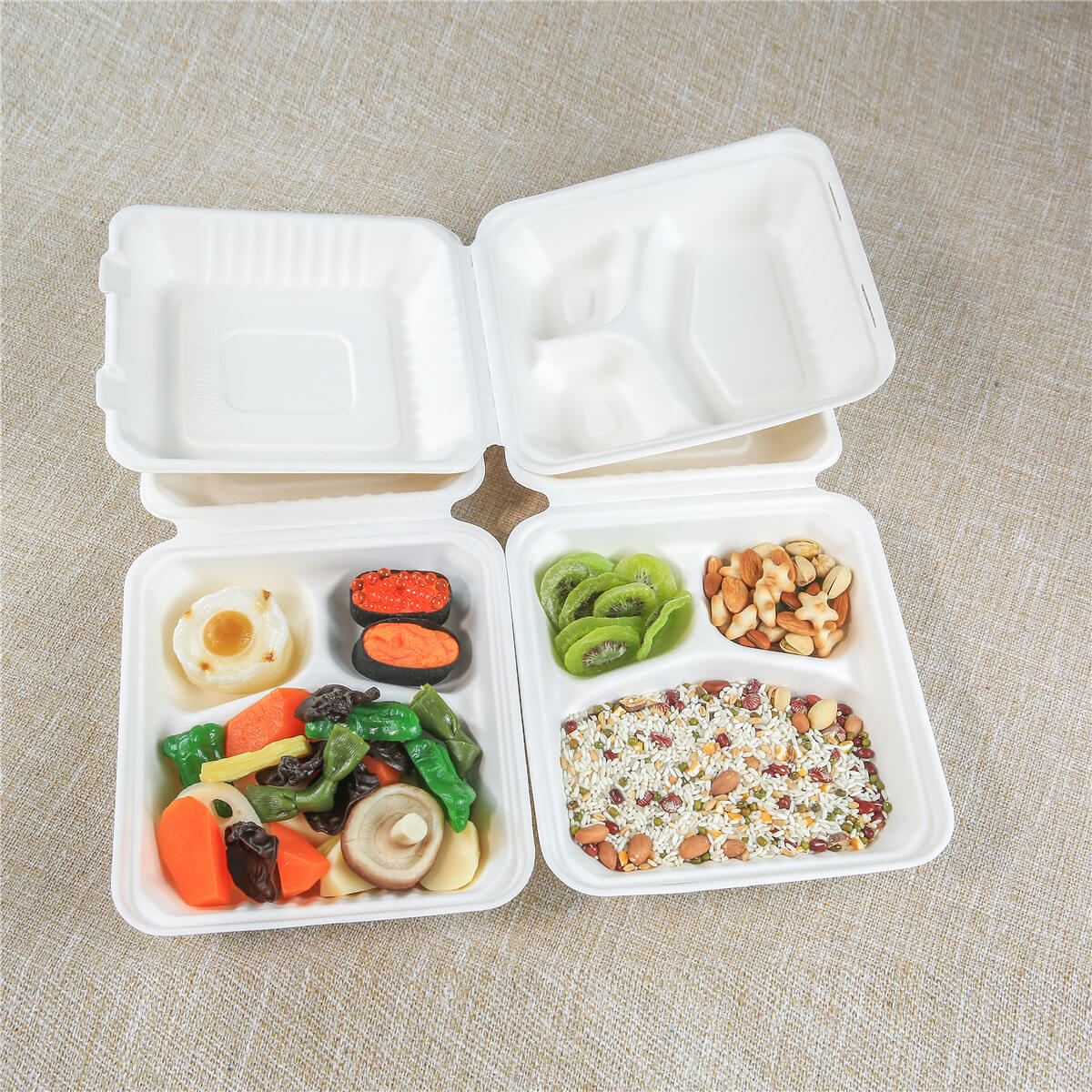 Food Microwavable Bento Takeaway Lunch Box Packaging