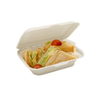 Lunch Box 9 Zoll 3 Fächer Zuckerrohr Bagasse Clam Shell Box Biologisch Abbaubares Zuckerrohr Geschirr