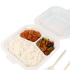 100% Biologisch Abbaubares Kompost Ier Bares Scharnier Clam Shell Lunch Box Einweg-Maisstärke-Lebensmittel Verpackungs Behälter