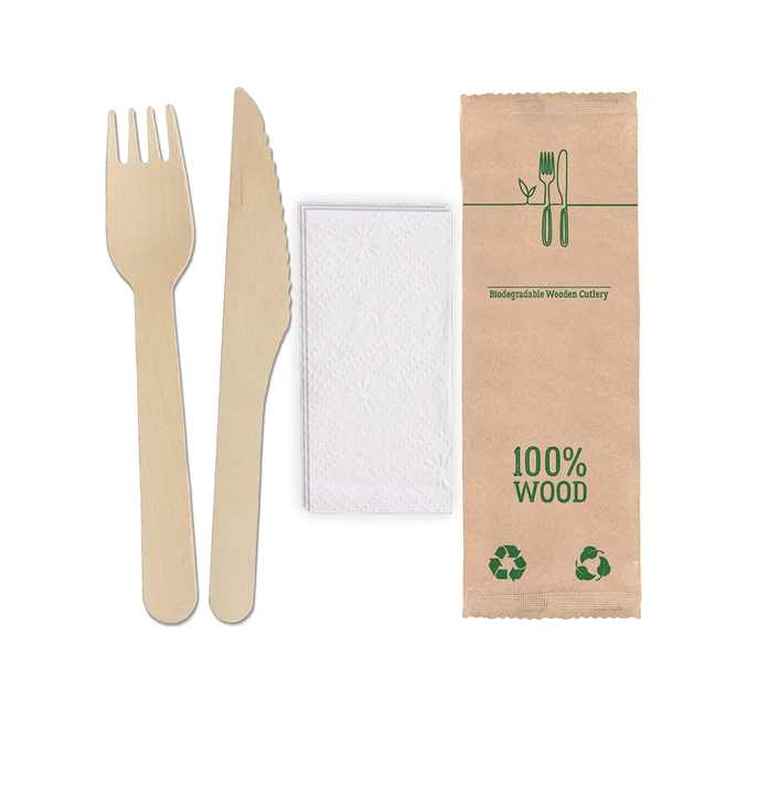 Einweg-umwelt freundliches natürliches Holz besteck Wieder verwendbares Reise holz besteck für Salat oder Snacks