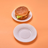 Biodegradable Disposable 6 7 9 Inch Cornstarch Corn Starch CPLA Plastic Round Plates Plastic Plates for Wedding