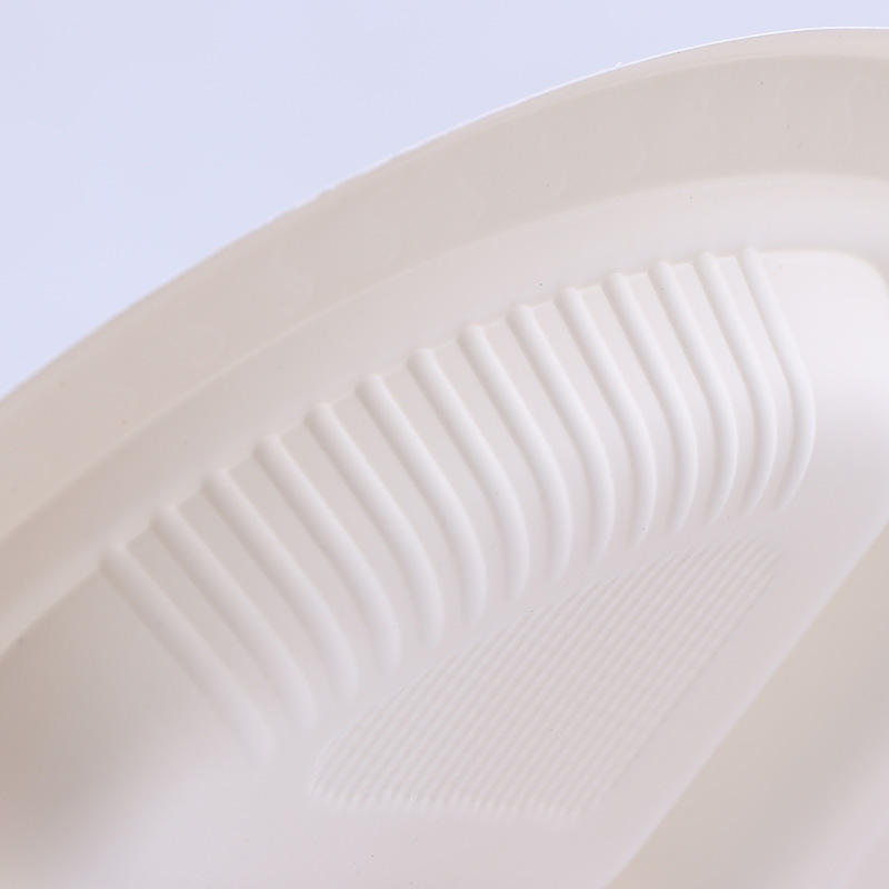 Disposable Eco Sectional Round Party Divider Super Rigid Cornstarch Bagasse Compartment Dinner Biodegradable Plates