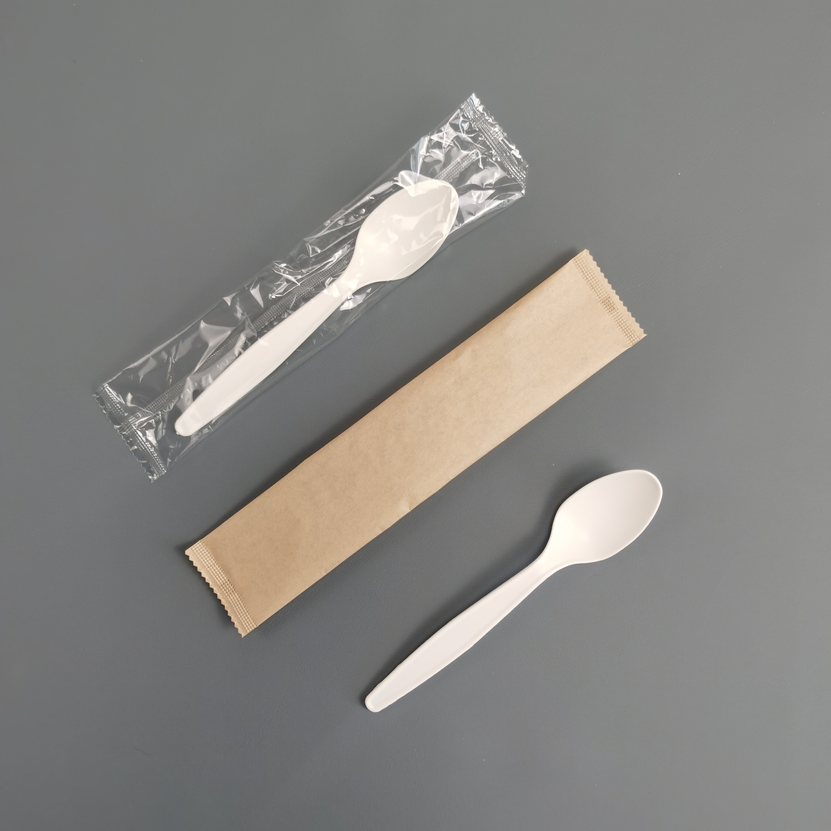 Individually packaged disposable corn starch biodegradable tableware spoon Eco-friendly spoon