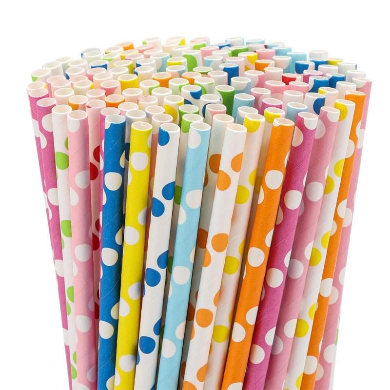 Factory Eco-friendly Environmental Straw Wrapping Paper Disposal Paper Straw Different Color Paper Straw