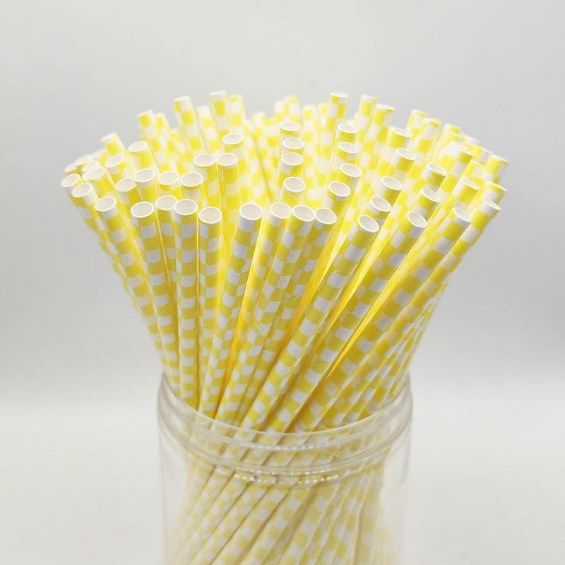 Biodegradable Eco Friendly Paper Straws Color Drinking Straws Lollipop Sticks
