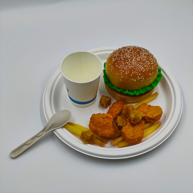 Customizable Eco-friendly Biodegradable 3-room Leak-proof Bento, Box Lid, Disposable Plate, Lunch Tray