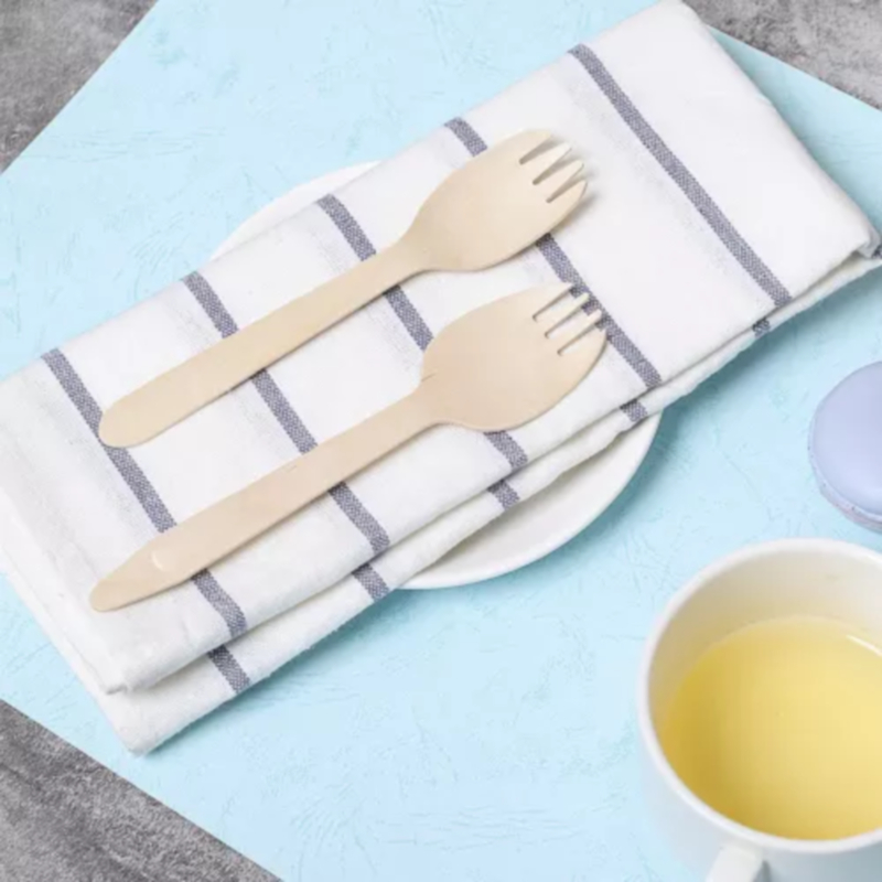 Eco-friendly Biodegradable Disposable Birch Wood Wooden Cutlery Spork