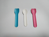 95mm Customized Disposable Ice Cream Spoon Red Color Yellow Color White Frozen Yogurt Paper Spoon