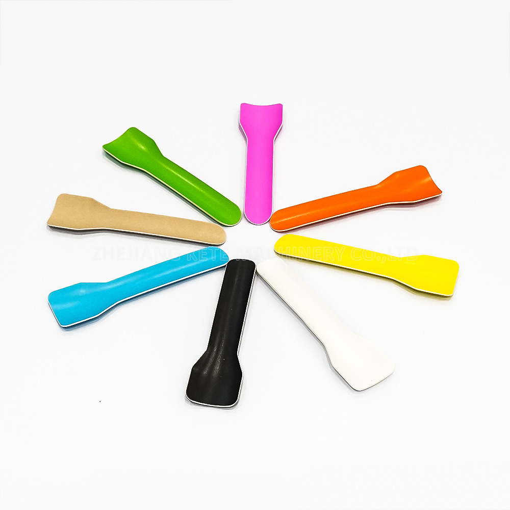 Disposable Paper Spoon for Ice Cream Naturally Degradable Paper Cup Spoon