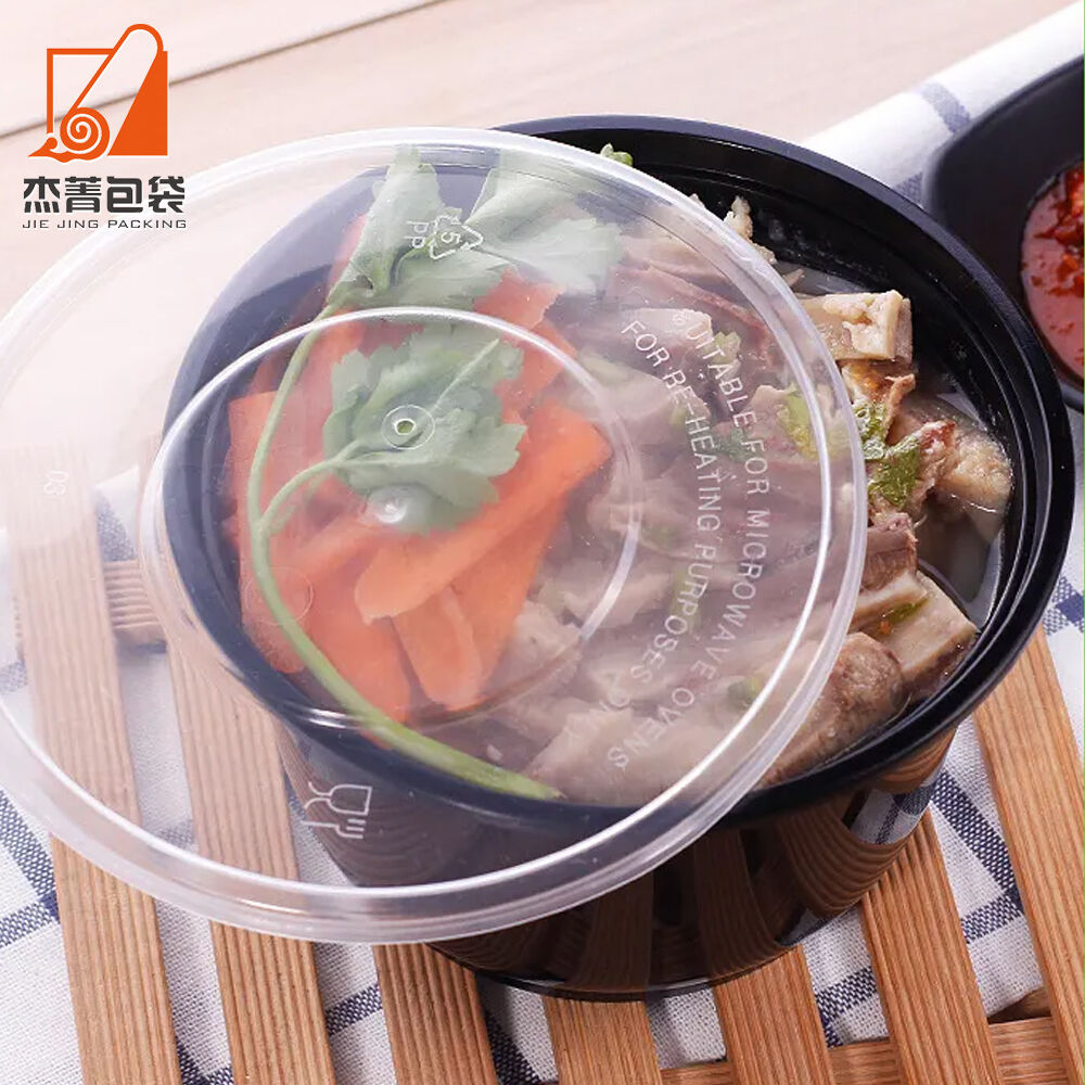 Disposable Takeaway 450ml Disposable Plastic Salad Soup Bowl 450ml Food Container