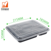 Disposable Rectangular PP Plastic Lunch Box Thickened Four Compartment Food Grade Container for Fast Food Takeaway Packaging