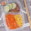 Asporto 2-Compartment BPA-Free Plastic Meal Prep Containers Disposable Microwavable Portioned Food Boxes Restaurantware