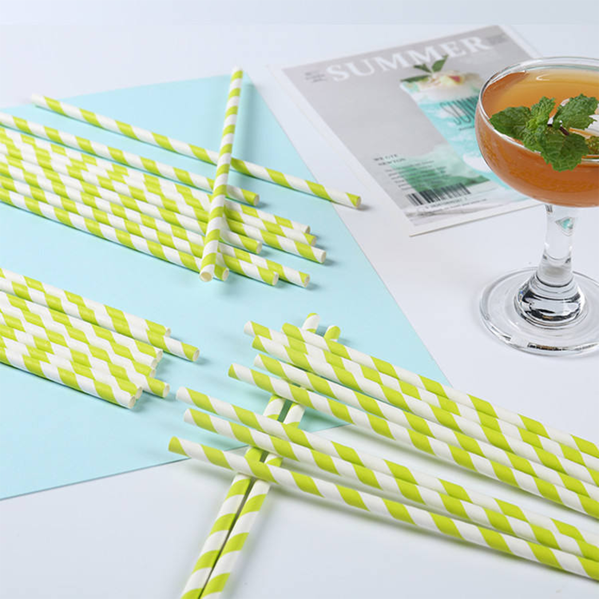 Factory price Paper straw Wedding decoration, children's party fashion colorful paper straw