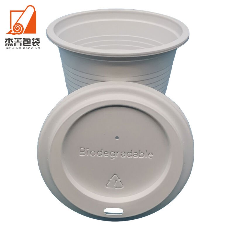 2024 Cheap Disposable environmentally friendly biodegradable 100% corn starch disposable coffee cup lid can be customized